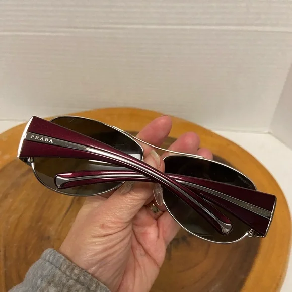 PRADA Mirror Tint Aviator Wide Frame Sunglasses PRADA Mirror Tint Aviator Wide Frame Sunglasses  main image 3